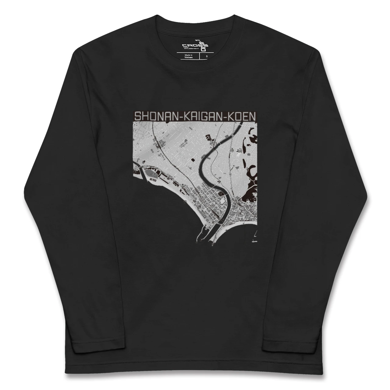 【湘南海岸公園（神奈川県）】地図柄ロングスリーブTシャツ