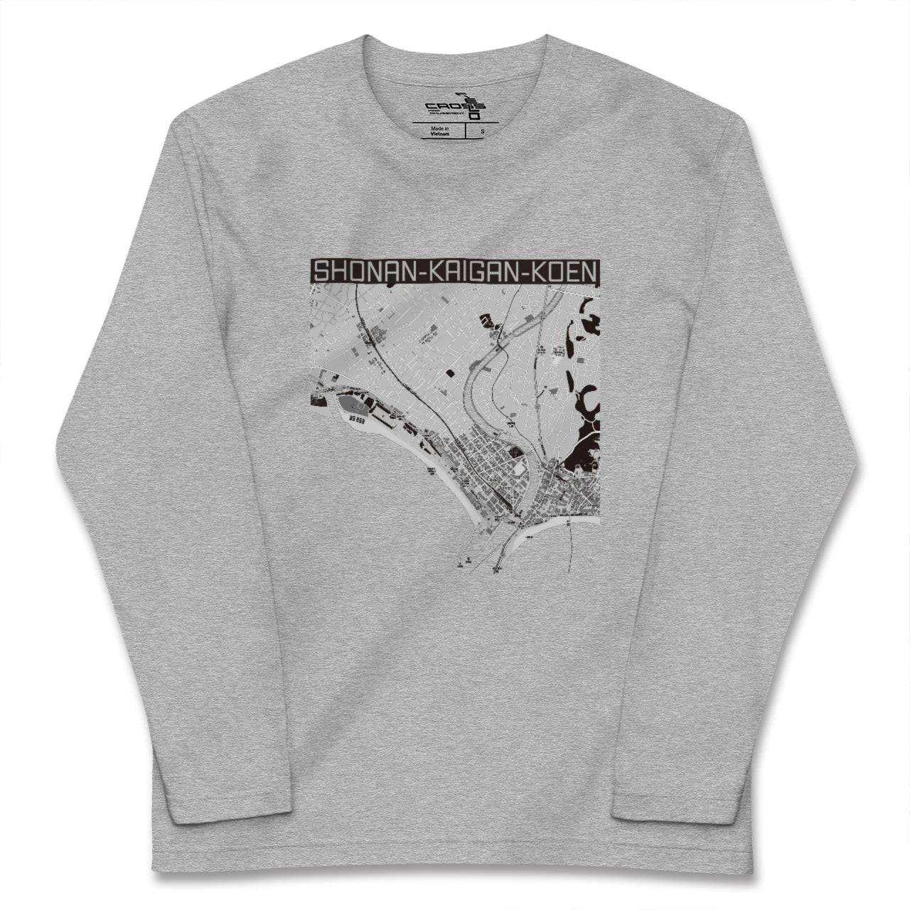 【湘南海岸公園（神奈川県）】地図柄ロングスリーブTシャツ