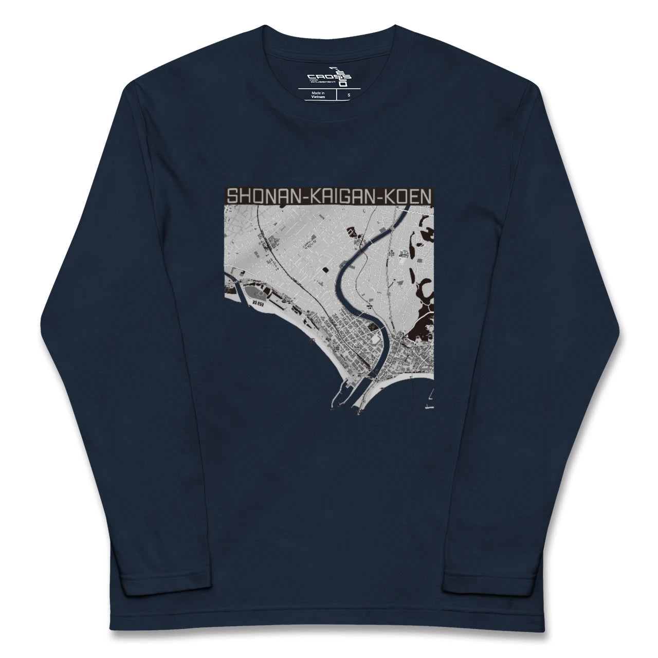 【湘南海岸公園（神奈川県）】地図柄ロングスリーブTシャツ
