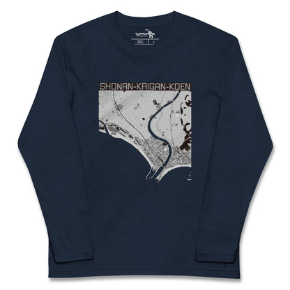 【湘南海岸公園（神奈川県）】地図柄ロングスリーブTシャツ