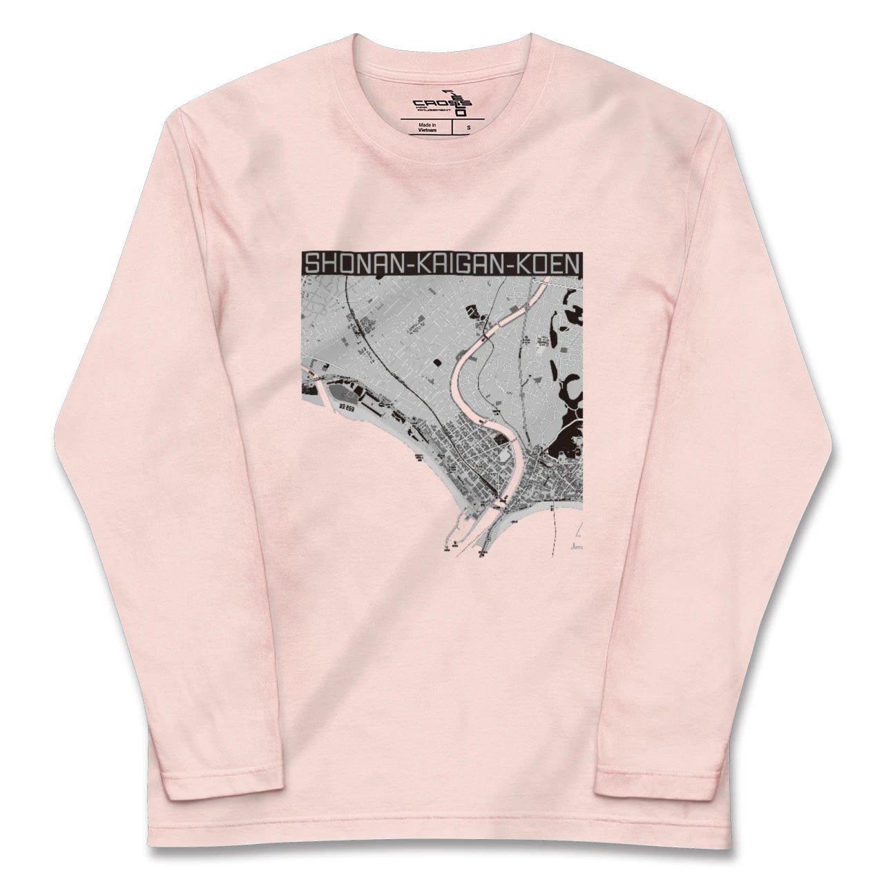 【湘南海岸公園（神奈川県）】地図柄ロングスリーブTシャツ
