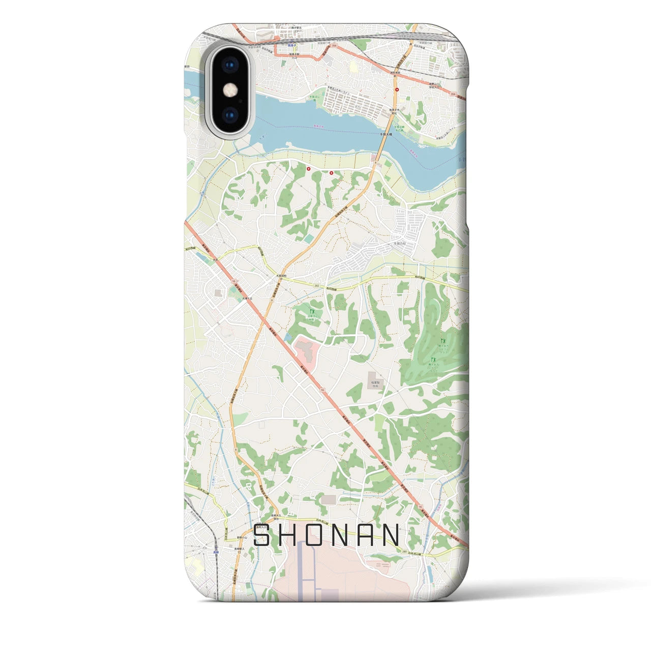 【沼南（千葉県）】地図柄iPhoneケース（バックカバータイプ）