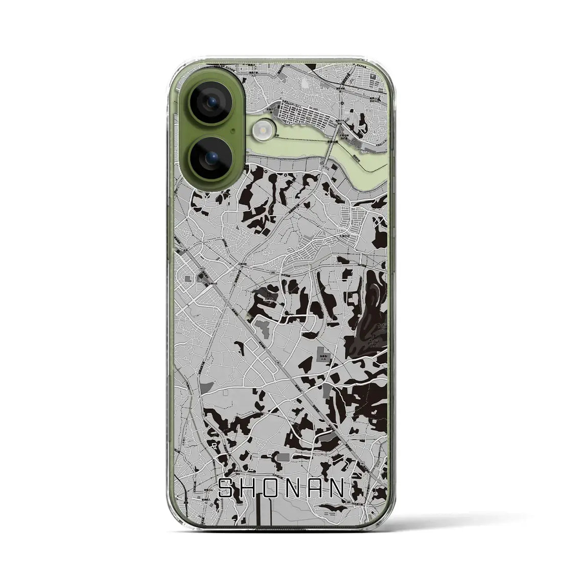 【沼南（千葉県）】地図柄iPhoneケース（クリアタイプ）モノトーン・iPhone 17 Pro Max 用