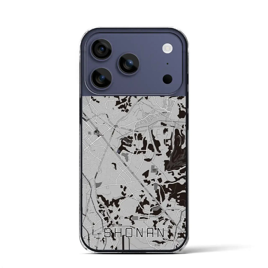 【沼南(千葉県)】地図柄iPhoneケース(クリアタイプ)モノトーン・iPhone 17 Pro Max 用