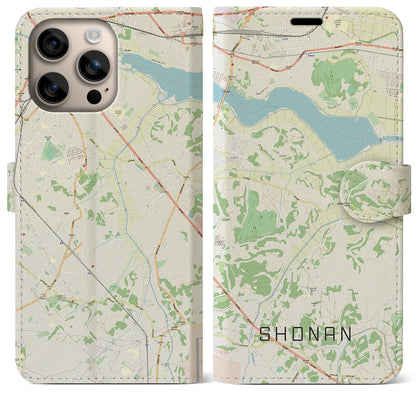 【沼南（千葉県）】地図柄iPhoneケース（手帳タイプ）ナチュラル・iPhone 16 Plus 用