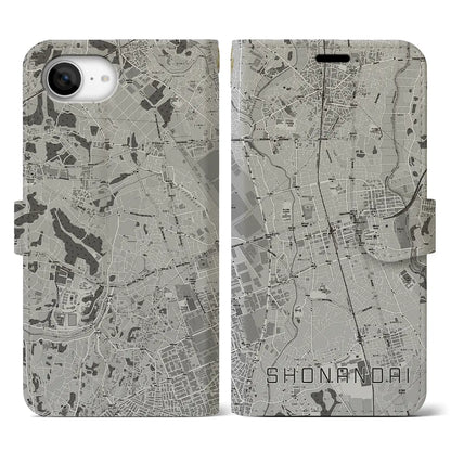 【湘南台（神奈川県）】地図柄iPhoneケース（手帳タイプ）