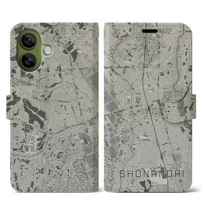 【湘南台（神奈川県）】地図柄iPhoneケース（手帳タイプ）