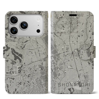 【湘南台（神奈川県）】地図柄iPhoneケース（手帳タイプ）