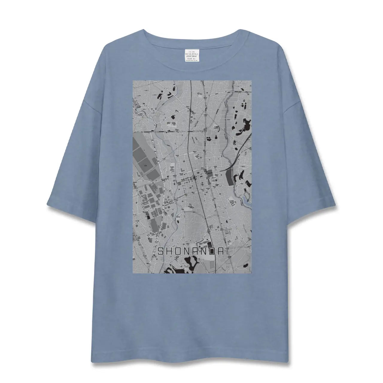 【湘南台（神奈川県）】地図柄ビッグシルエットTシャツ