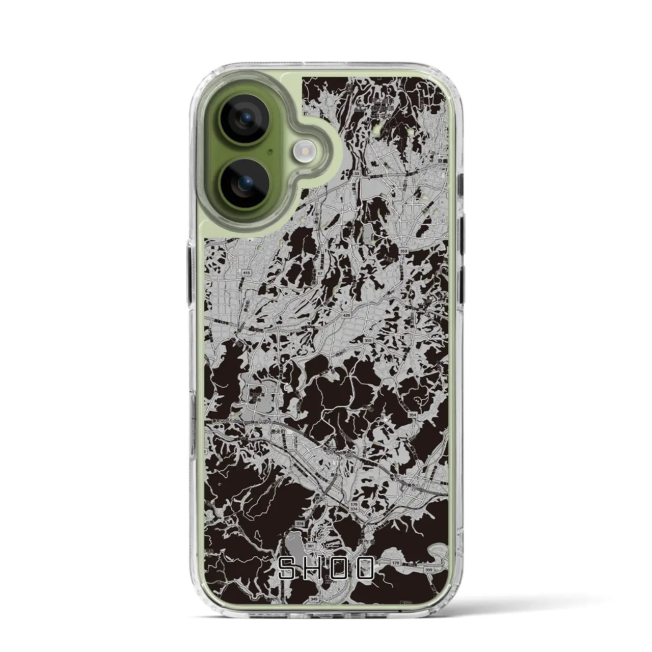 【勝央（岡山県）】地図柄iPhoneケース（MagSafeタイプ）