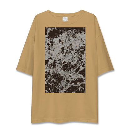 【勝央（岡山県）】地図柄ビッグシルエットTシャツ