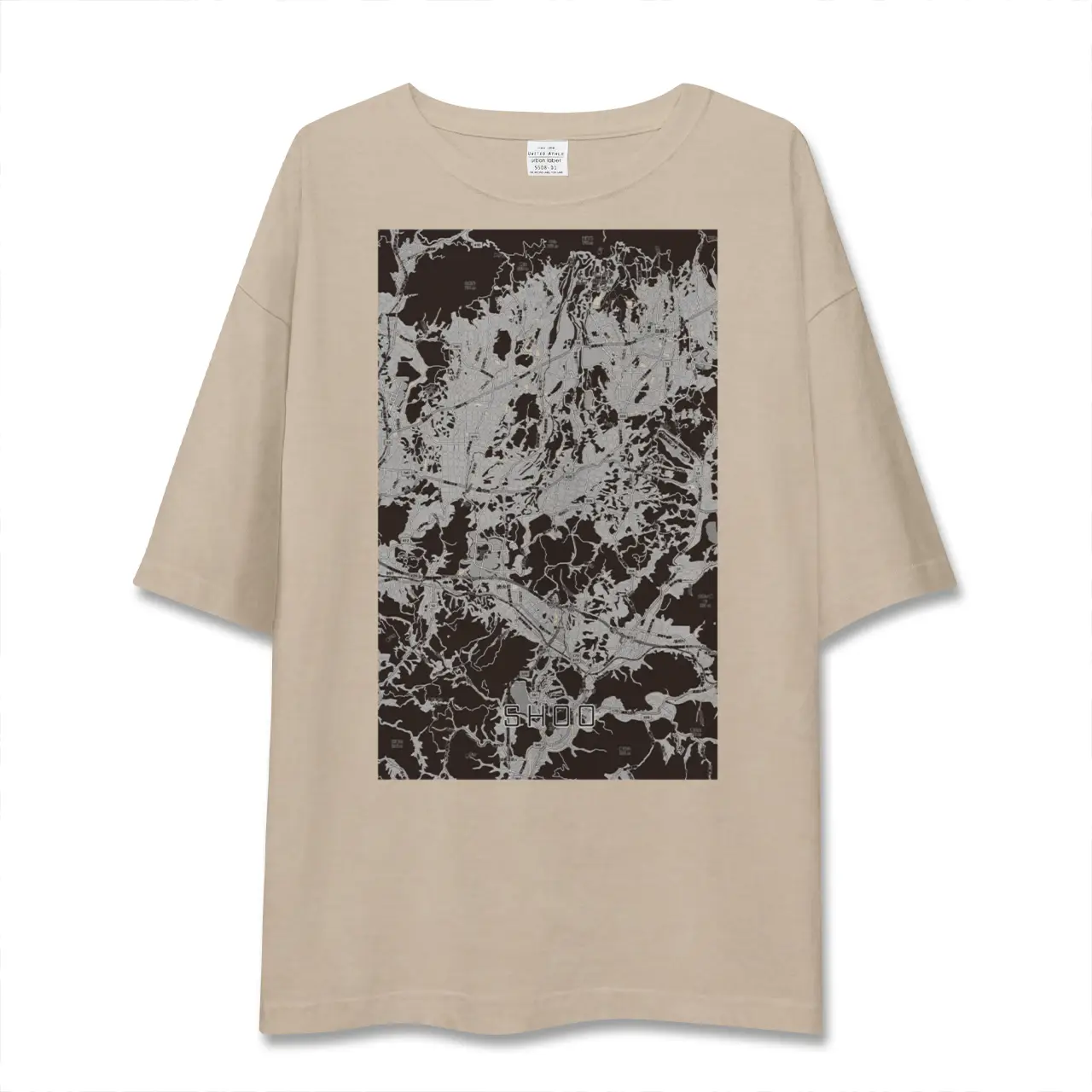 【勝央（岡山県）】地図柄ビッグシルエットTシャツ