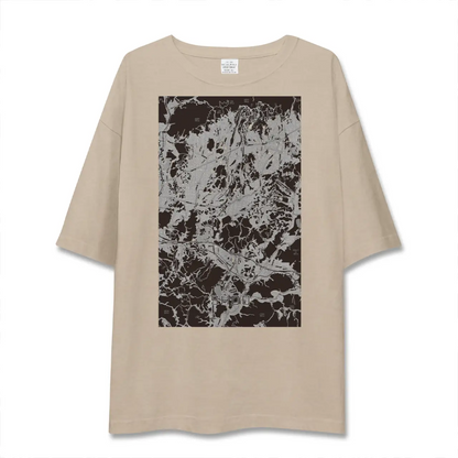 【勝央（岡山県）】地図柄ビッグシルエットTシャツ