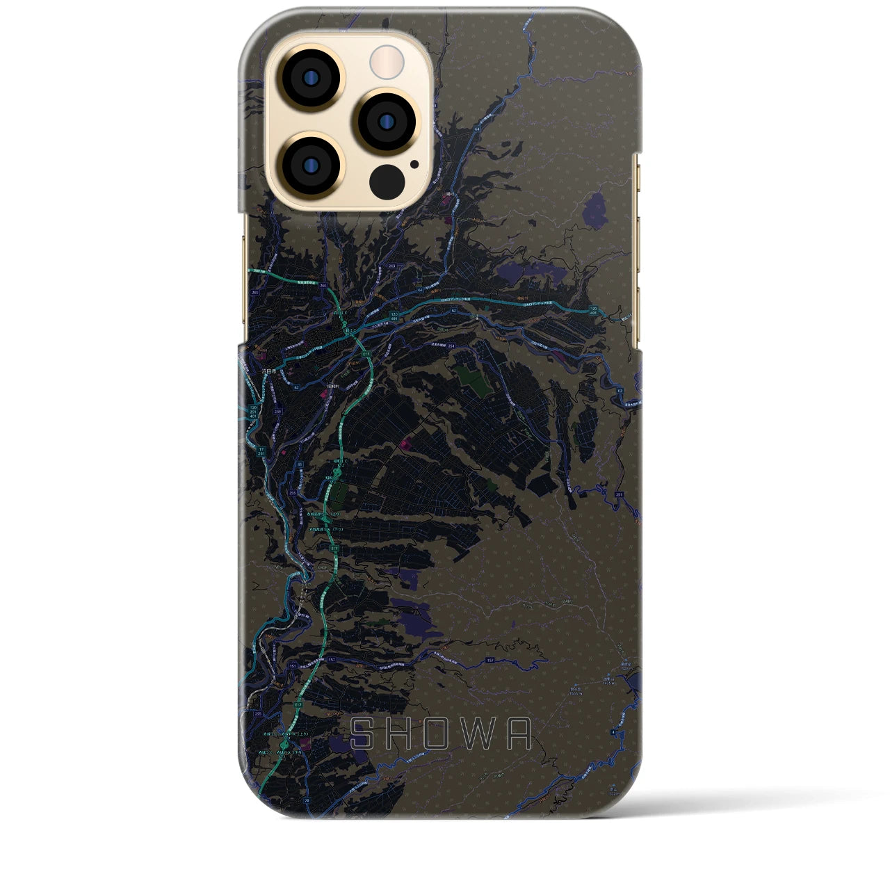 【昭和（群馬県）】地図柄iPhoneケース（バックカバータイプ）