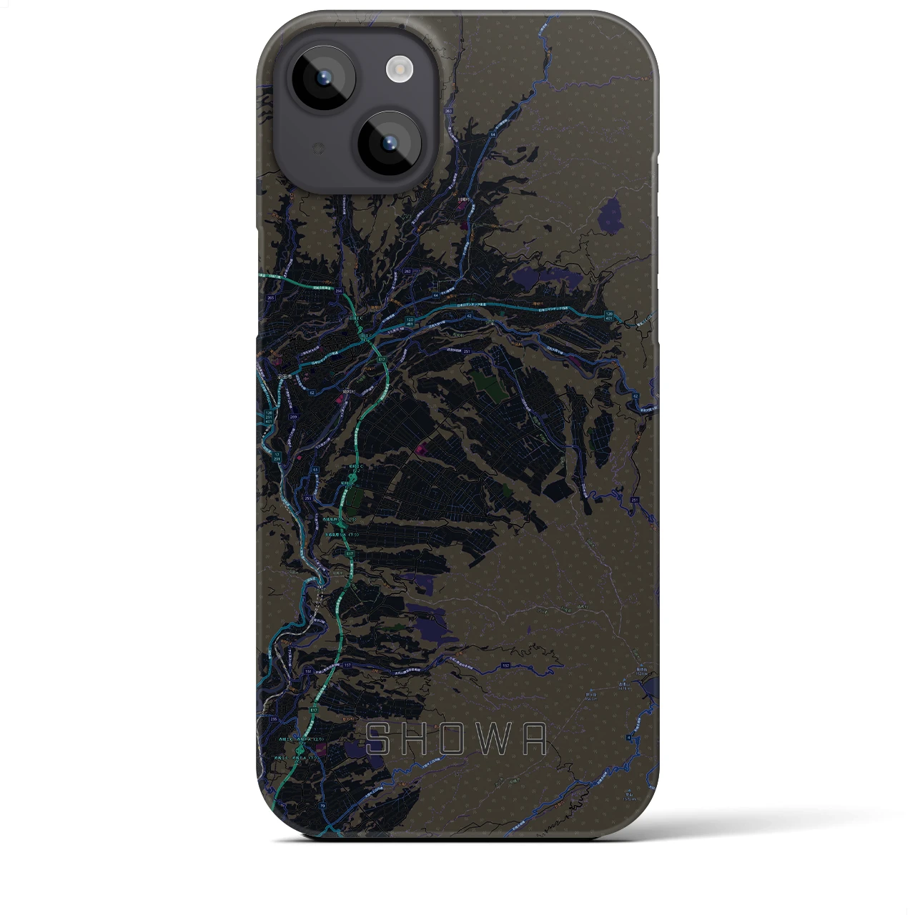 【昭和（群馬県）】地図柄iPhoneケース（バックカバータイプ）