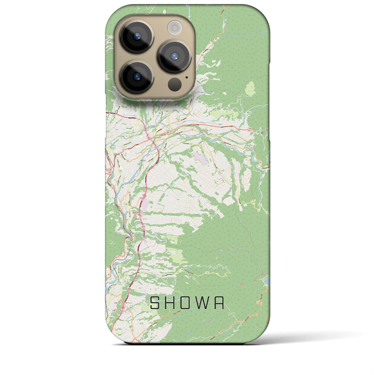 【昭和（群馬県）】地図柄iPhoneケース（バックカバータイプ）