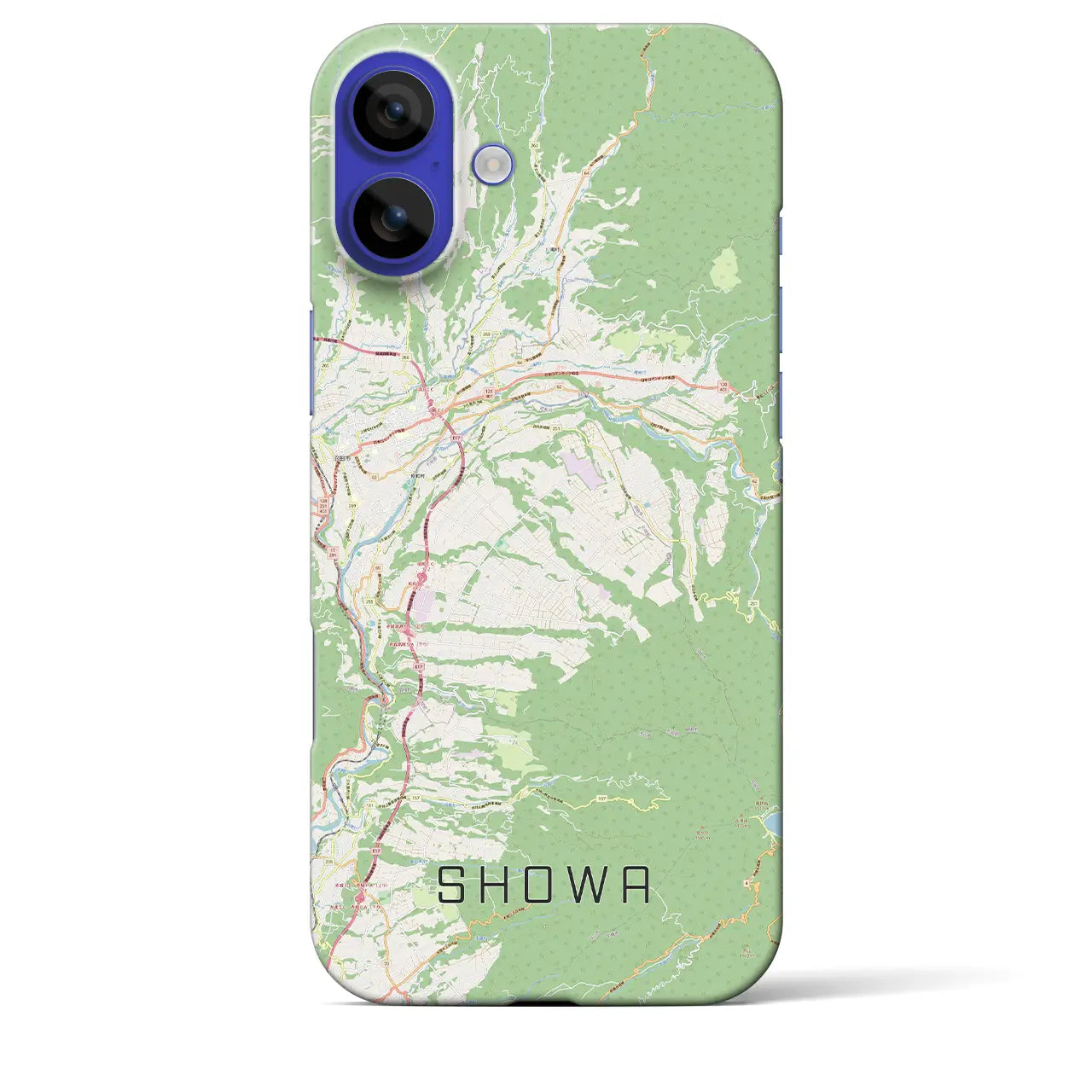 【昭和（群馬県）】地図柄iPhoneケース（バックカバータイプ）