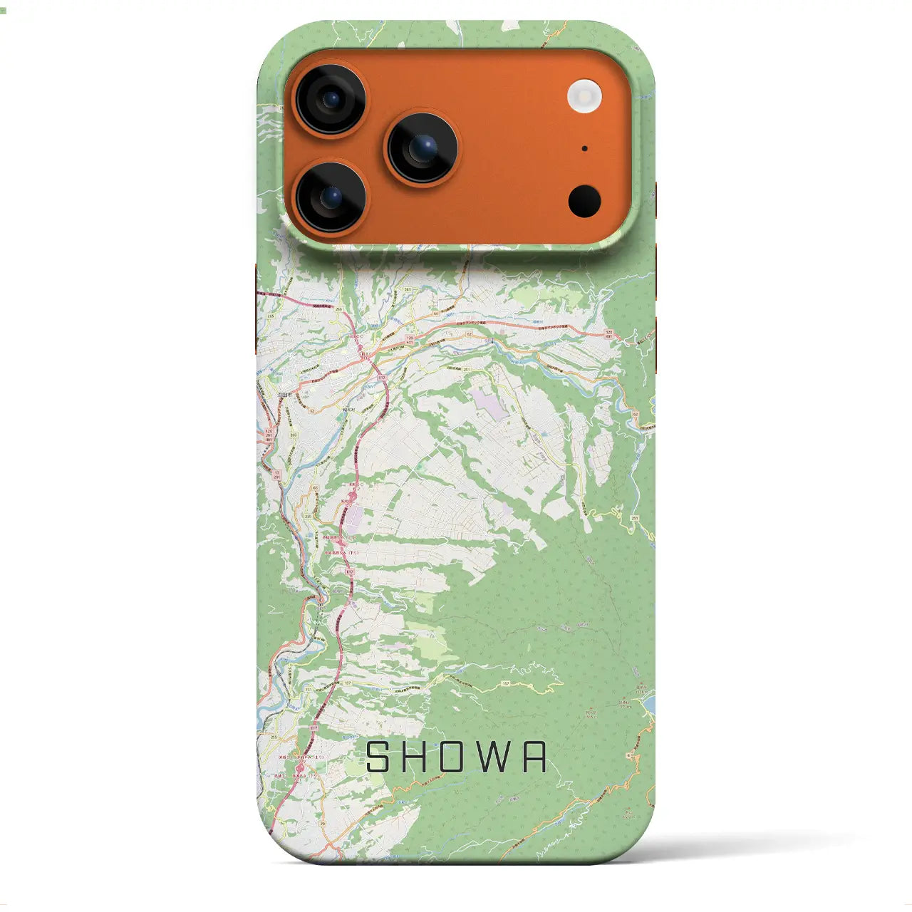 【昭和（群馬県）】地図柄iPhoneケース（バックカバータイプ）