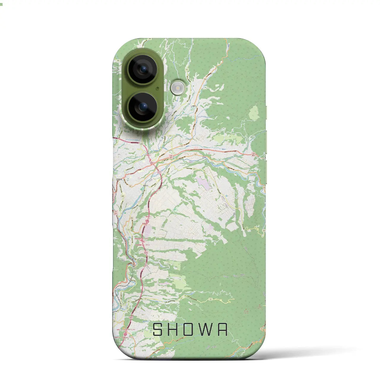 【昭和（群馬県）】地図柄iPhoneケース（バックカバータイプ）