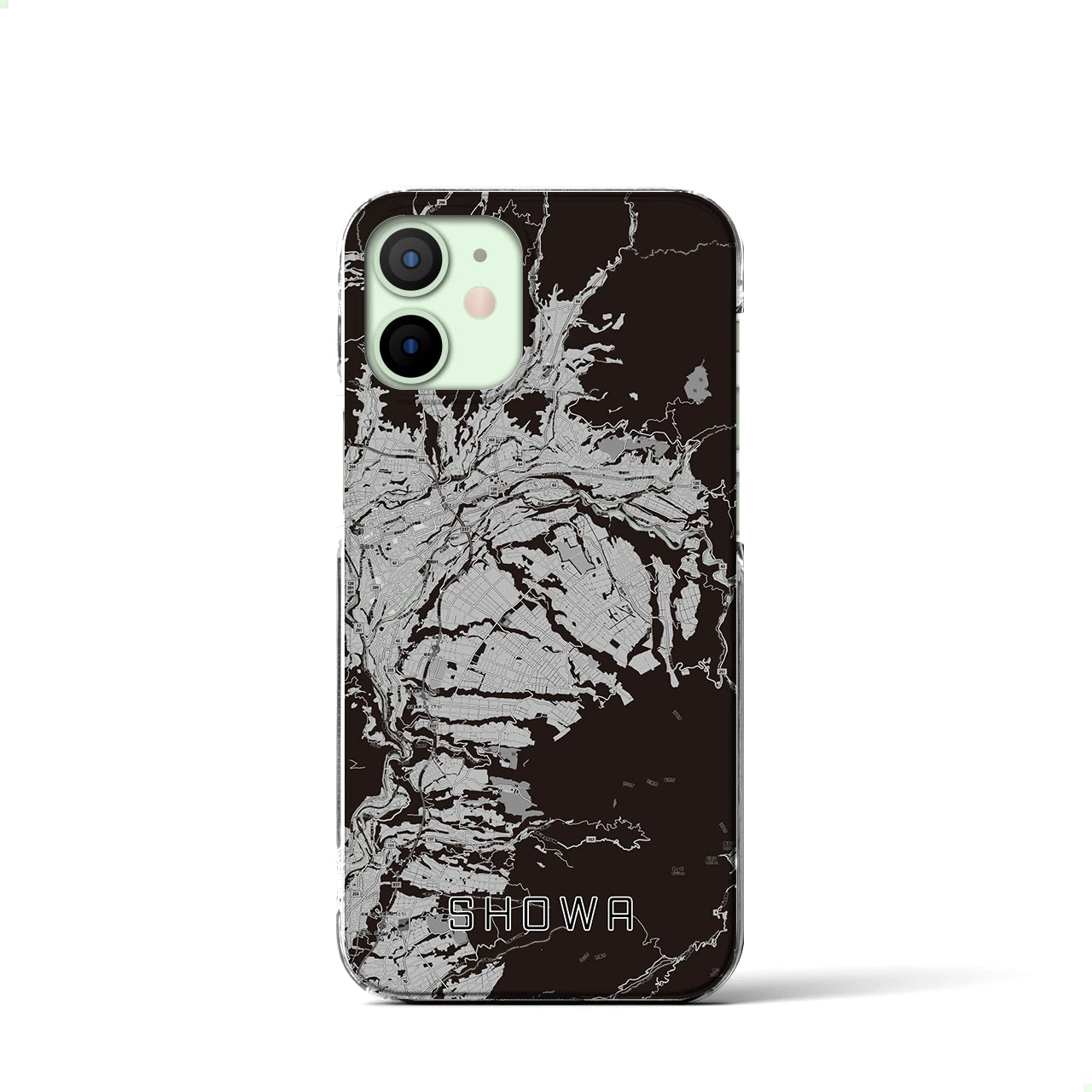 【昭和（群馬県）】地図柄iPhoneケース（クリアタイプ）