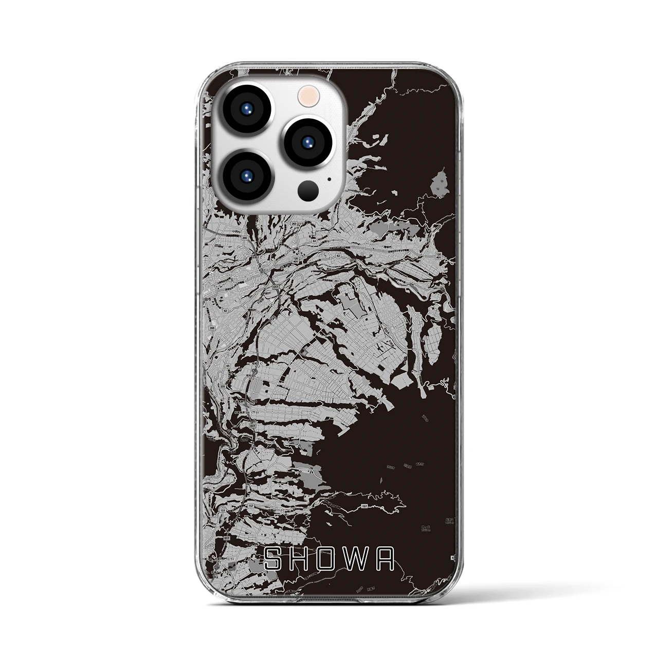 【昭和（群馬県）】地図柄iPhoneケース（クリアタイプ）