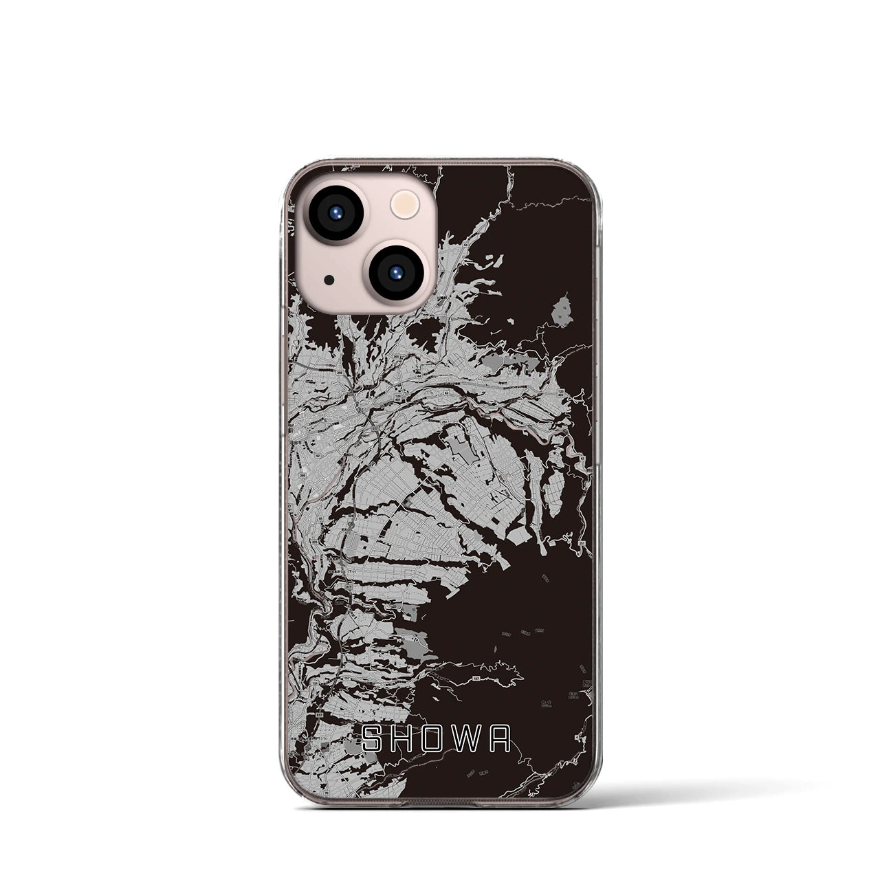 【昭和（群馬県）】地図柄iPhoneケース（クリアタイプ）