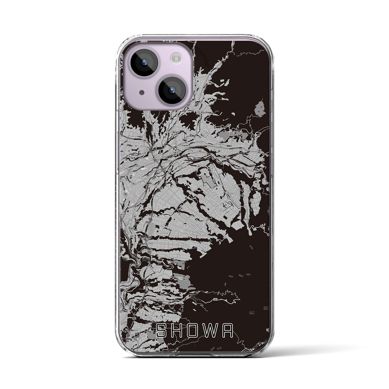 【昭和（群馬県）】地図柄iPhoneケース（クリアタイプ）