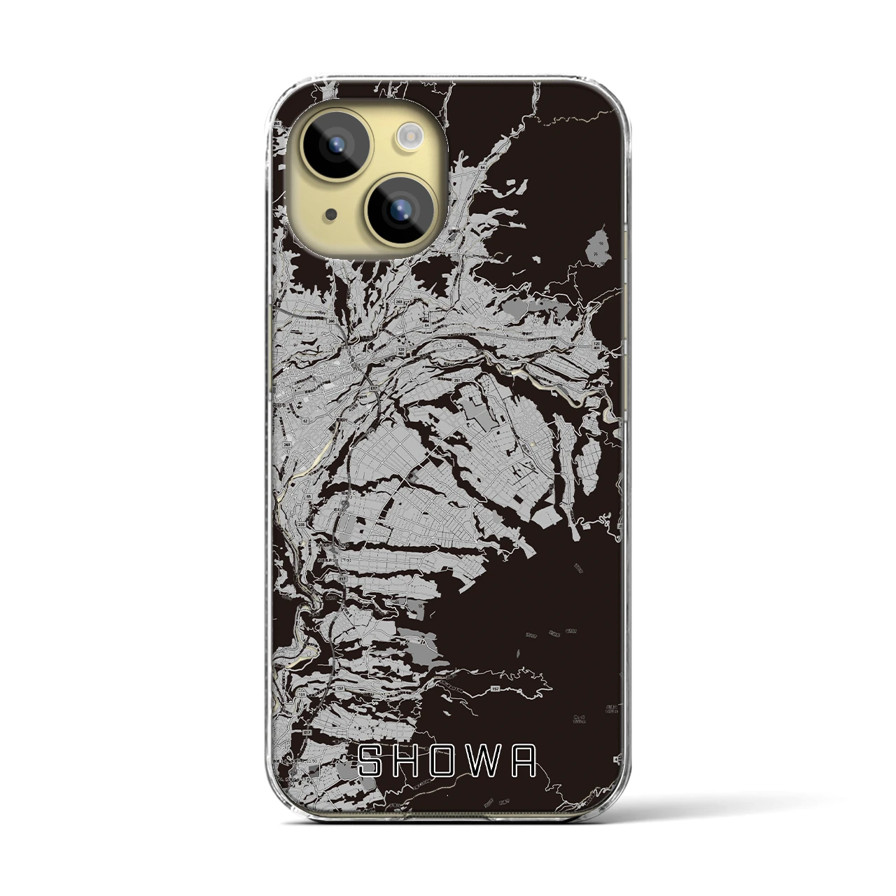 【昭和（群馬県）】地図柄iPhoneケース（クリアタイプ）