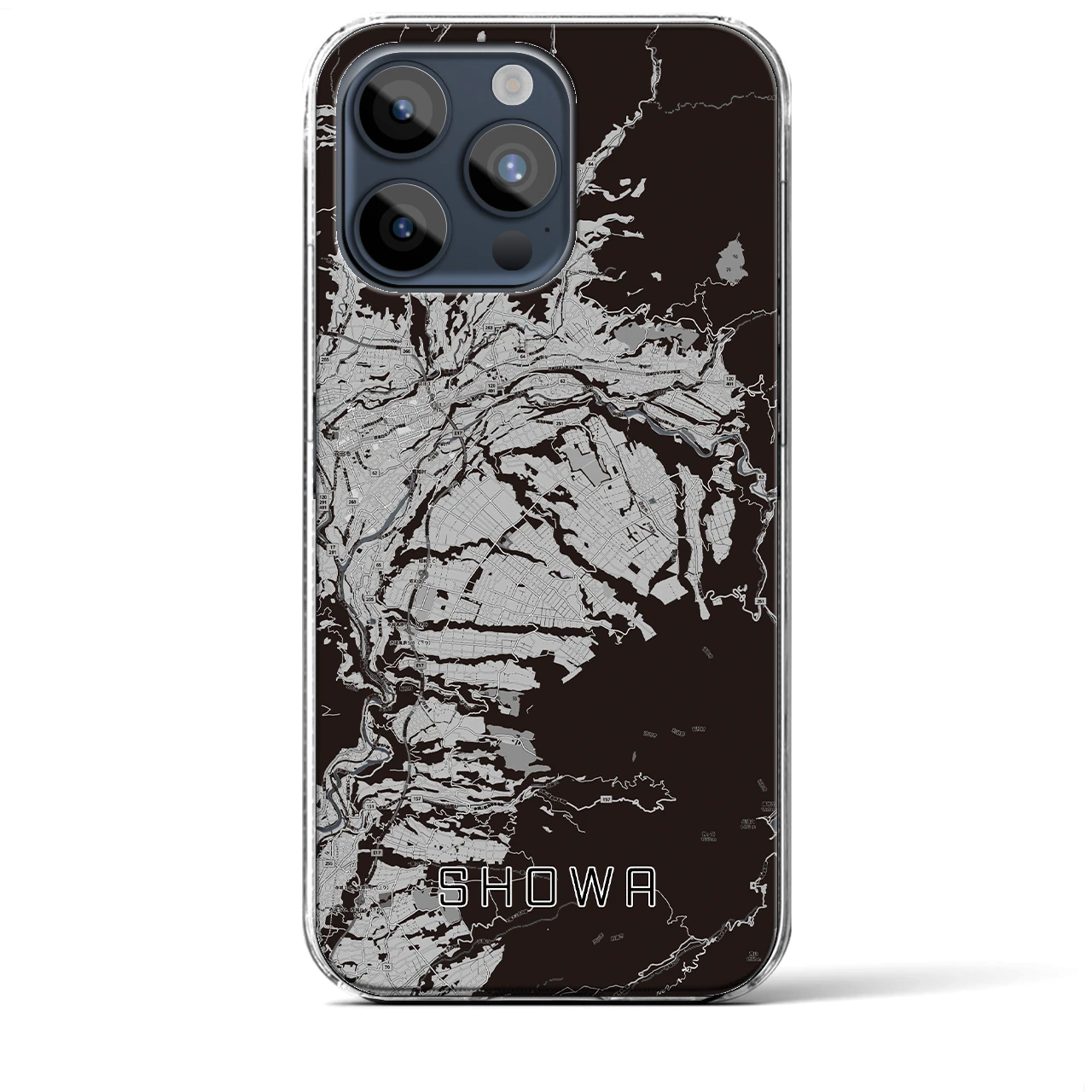 【昭和（群馬県）】地図柄iPhoneケース（クリアタイプ）