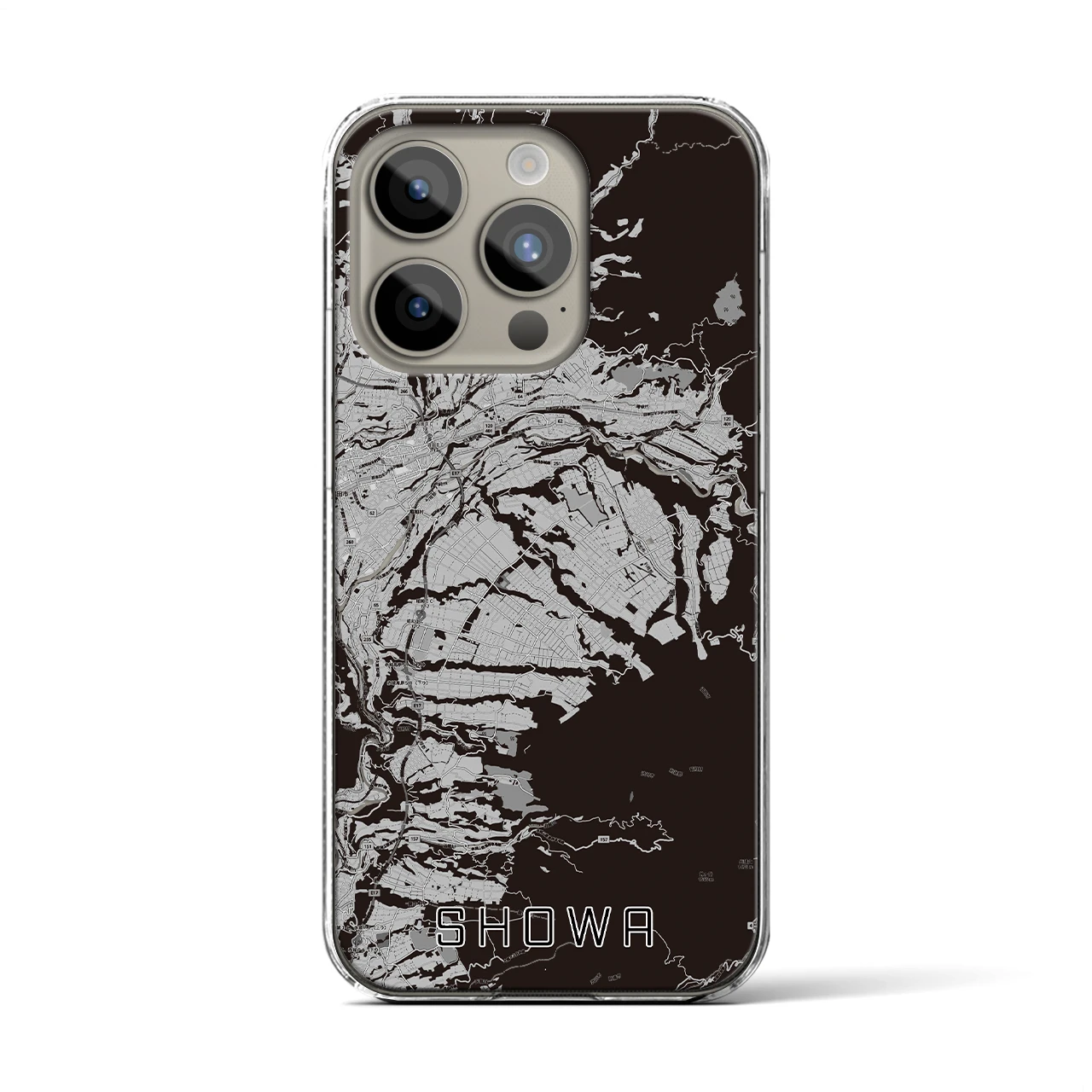 【昭和（群馬県）】地図柄iPhoneケース（クリアタイプ）