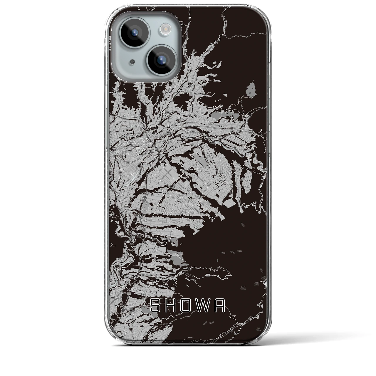 【昭和（群馬県）】地図柄iPhoneケース（クリアタイプ）