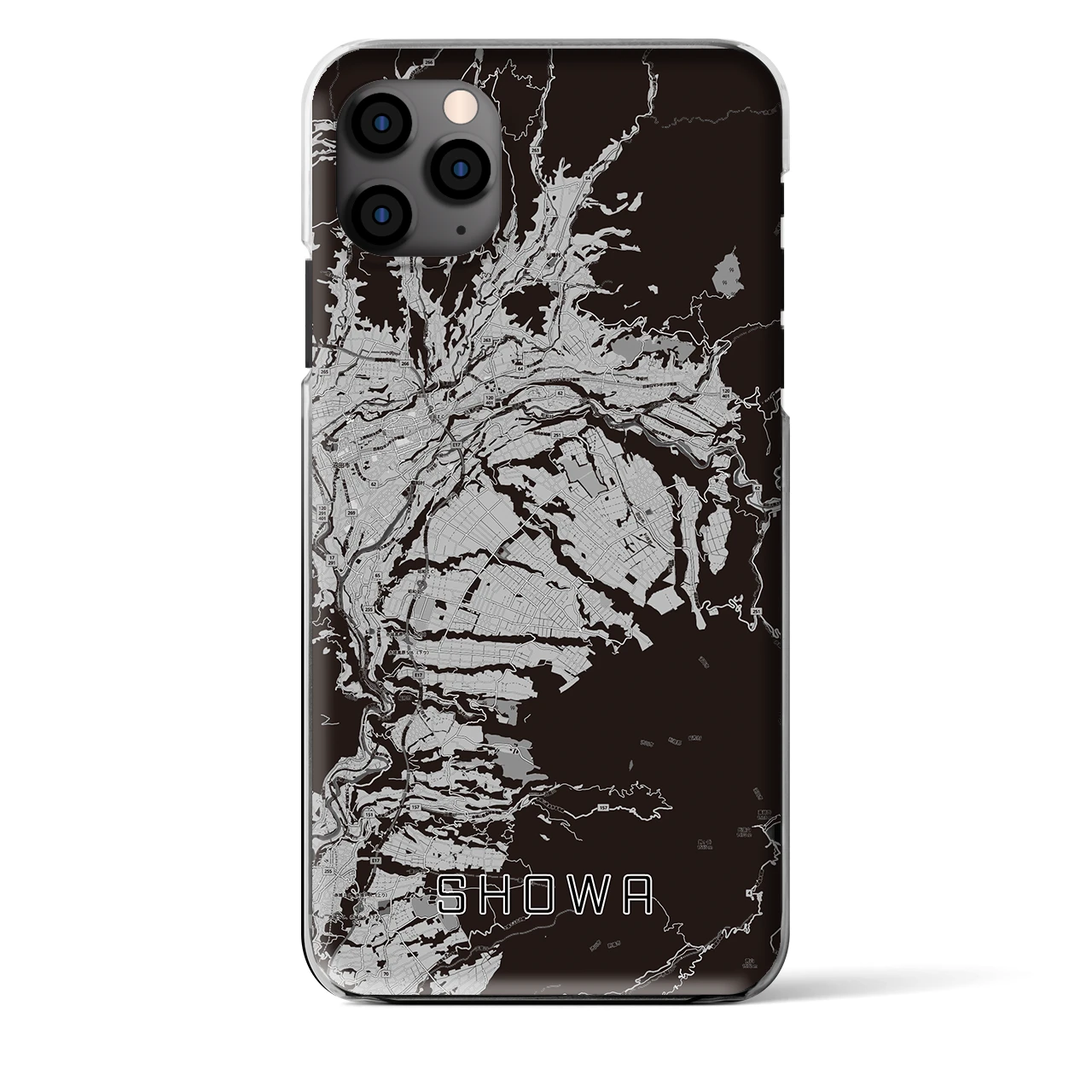 【昭和（群馬県）】地図柄iPhoneケース（クリアタイプ）