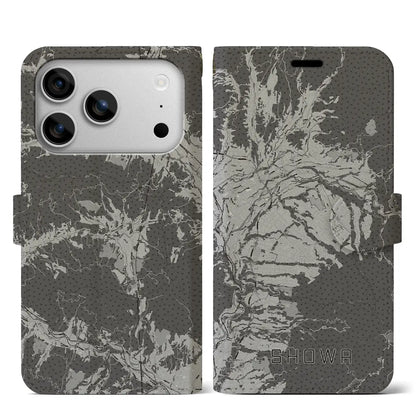 【昭和（群馬県）】地図柄iPhoneケース（手帳タイプ）