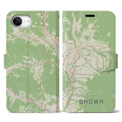 【昭和（群馬県）】地図柄iPhoneケース（手帳タイプ）