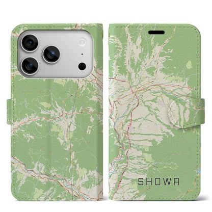 【昭和（群馬県）】地図柄iPhoneケース（手帳タイプ）