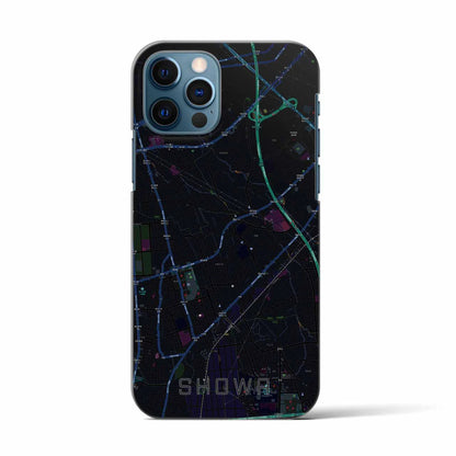 【昭和（山梨県）】地図柄iPhoneケース（バックカバータイプ）