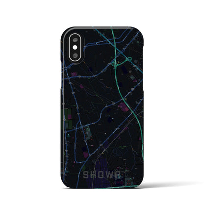 【昭和（山梨県）】地図柄iPhoneケース（バックカバータイプ）