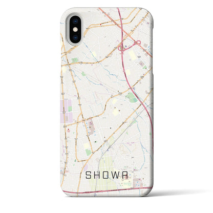 【昭和（山梨県）】地図柄iPhoneケース（バックカバータイプ）