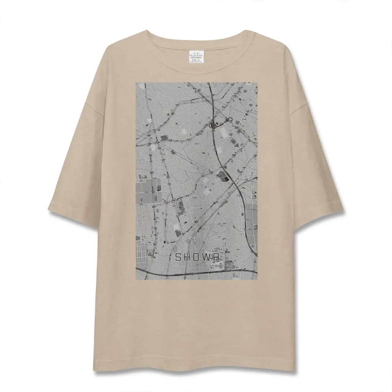 【昭和（山梨県）】地図柄ビッグシルエットTシャツ