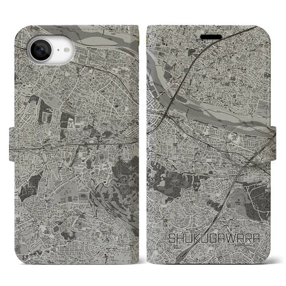 【宿河原（神奈川県）】地図柄iPhoneケース（手帳タイプ）