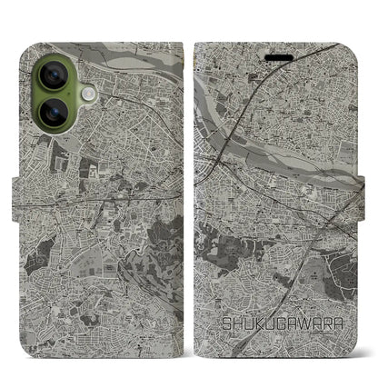 【宿河原（神奈川県）】地図柄iPhoneケース（手帳タイプ）