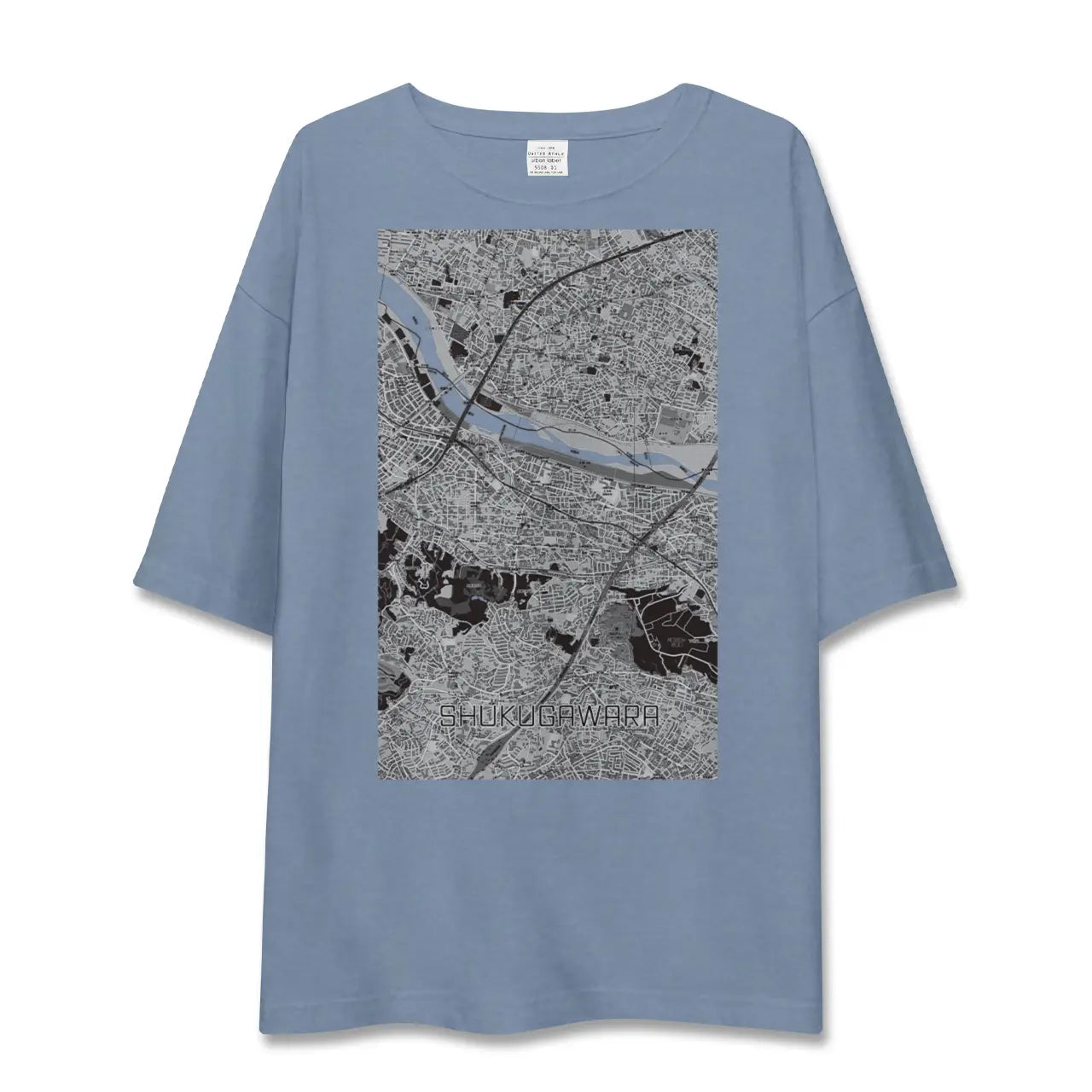 【宿河原（神奈川県）】地図柄ビッグシルエットTシャツ