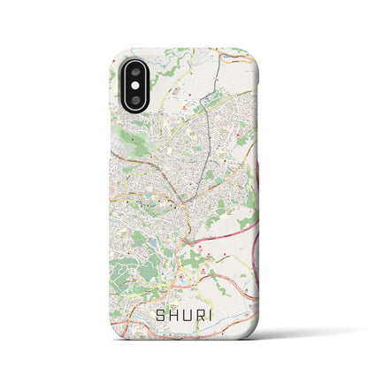 【首里（沖縄県）】地図柄iPhoneケース（バックカバータイプ）