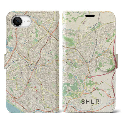 【首里（沖縄県）】地図柄iPhoneケース（手帳タイプ）