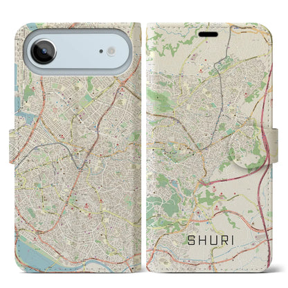 【首里（沖縄県）】地図柄iPhoneケース（手帳タイプ）