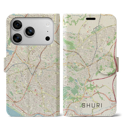 【首里（沖縄県）】地図柄iPhoneケース（手帳タイプ）