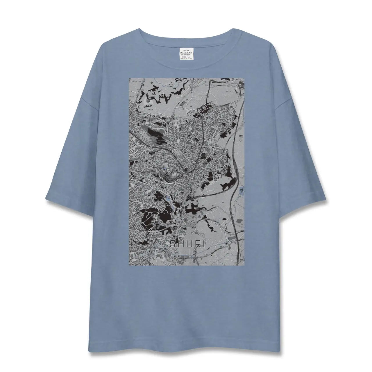 【首里（沖縄県）】地図柄ビッグシルエットTシャツ