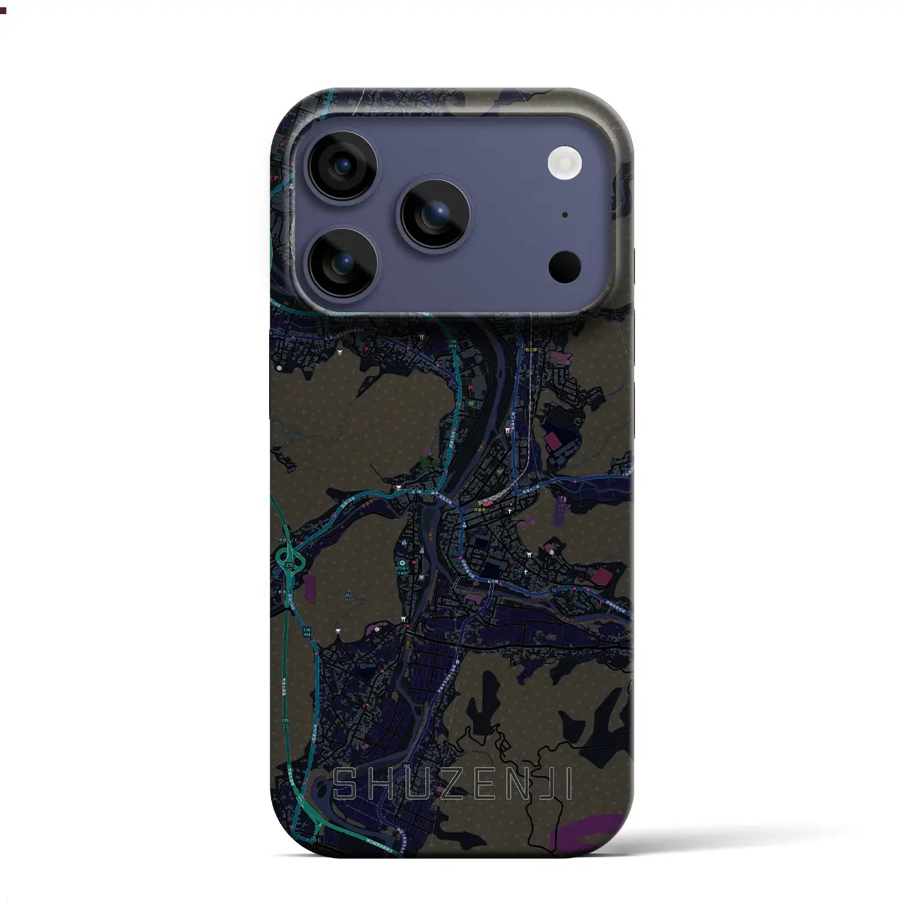 【修善寺（静岡県）】地図柄iPhoneケース（バックカバータイプ）