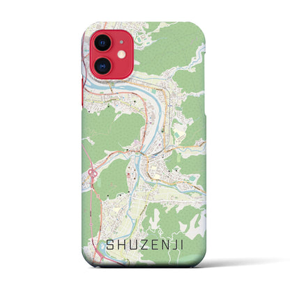 【修善寺（静岡県）】地図柄iPhoneケース（バックカバータイプ）