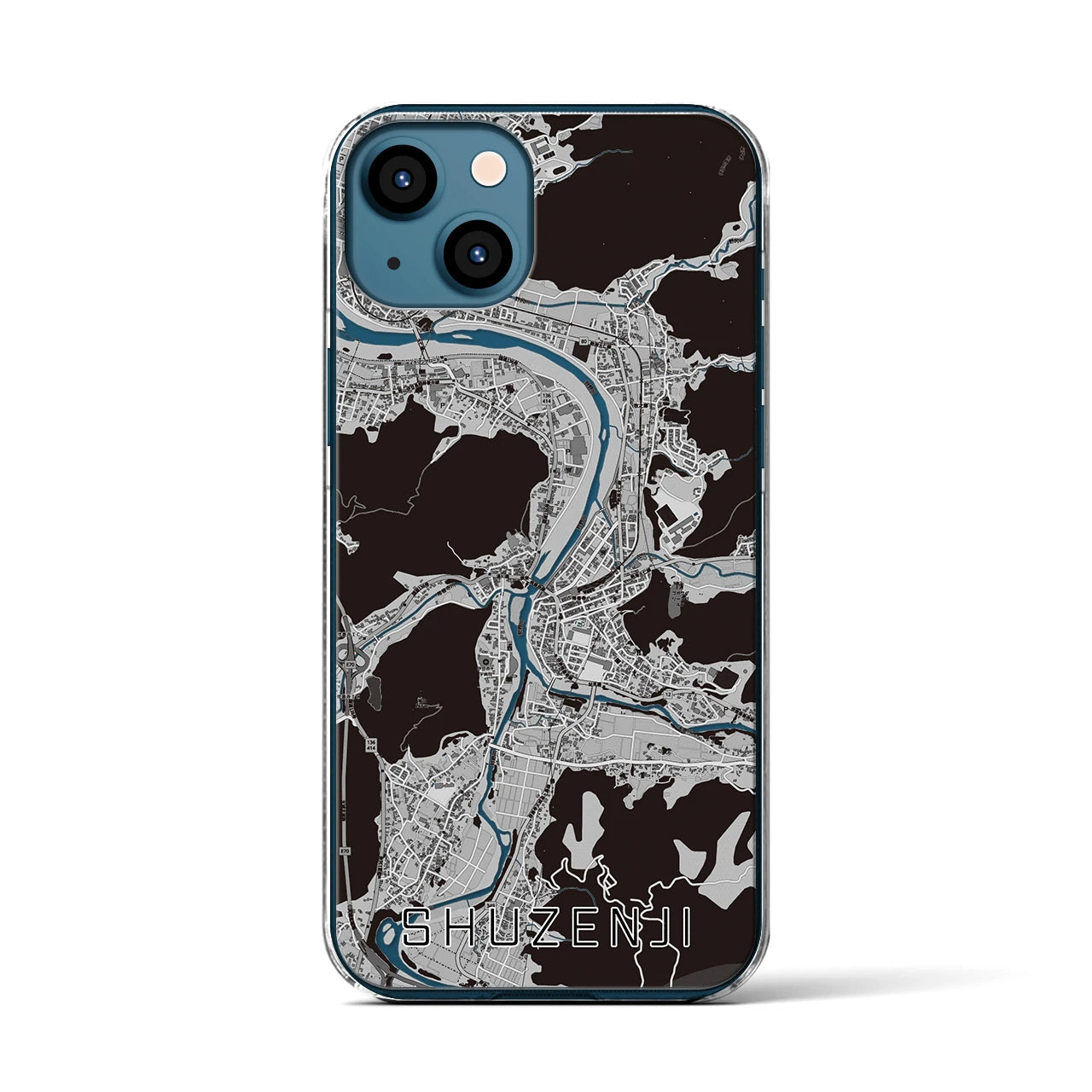 【修善寺（静岡県）】地図柄iPhoneケース（クリアタイプ）